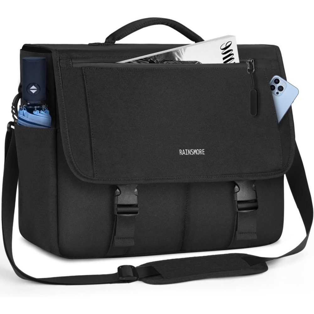 Men Messenger Bag Office Work bag  Black